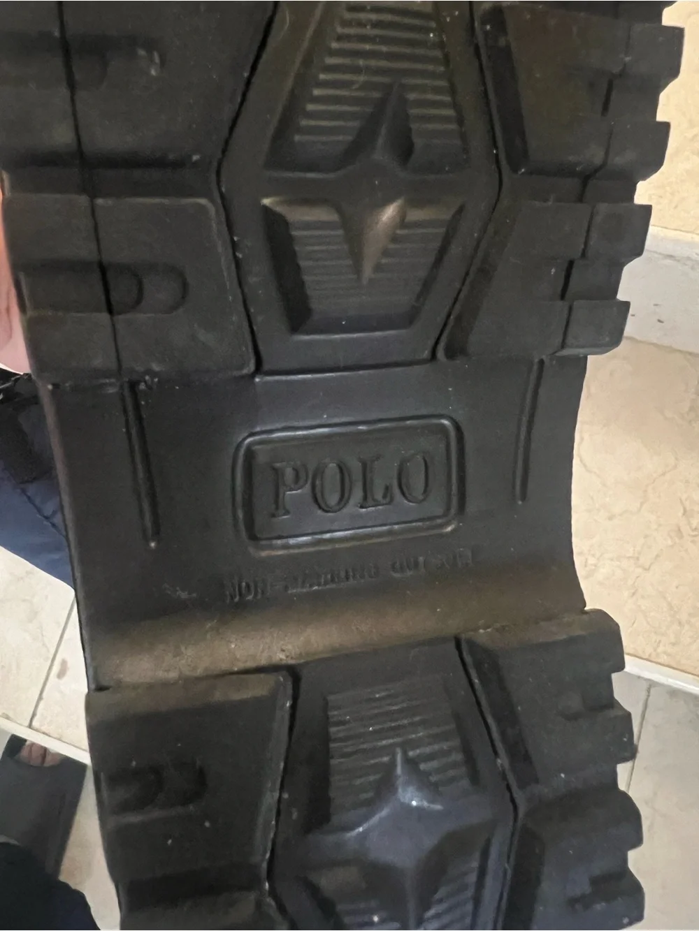 Ralph Lauren Polo Navy and Bright Green Kids Snow Boots